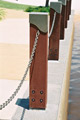 Bollard 200x200 with chain; close up 1
