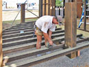 17. Placing malthoid on deck