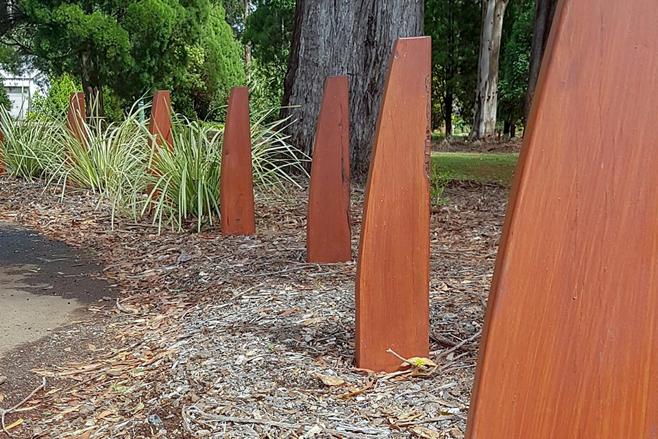 Outdoor Structures Australia’s Double Eclipse timber bollard range