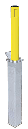 Rendering of a Rhino bollard